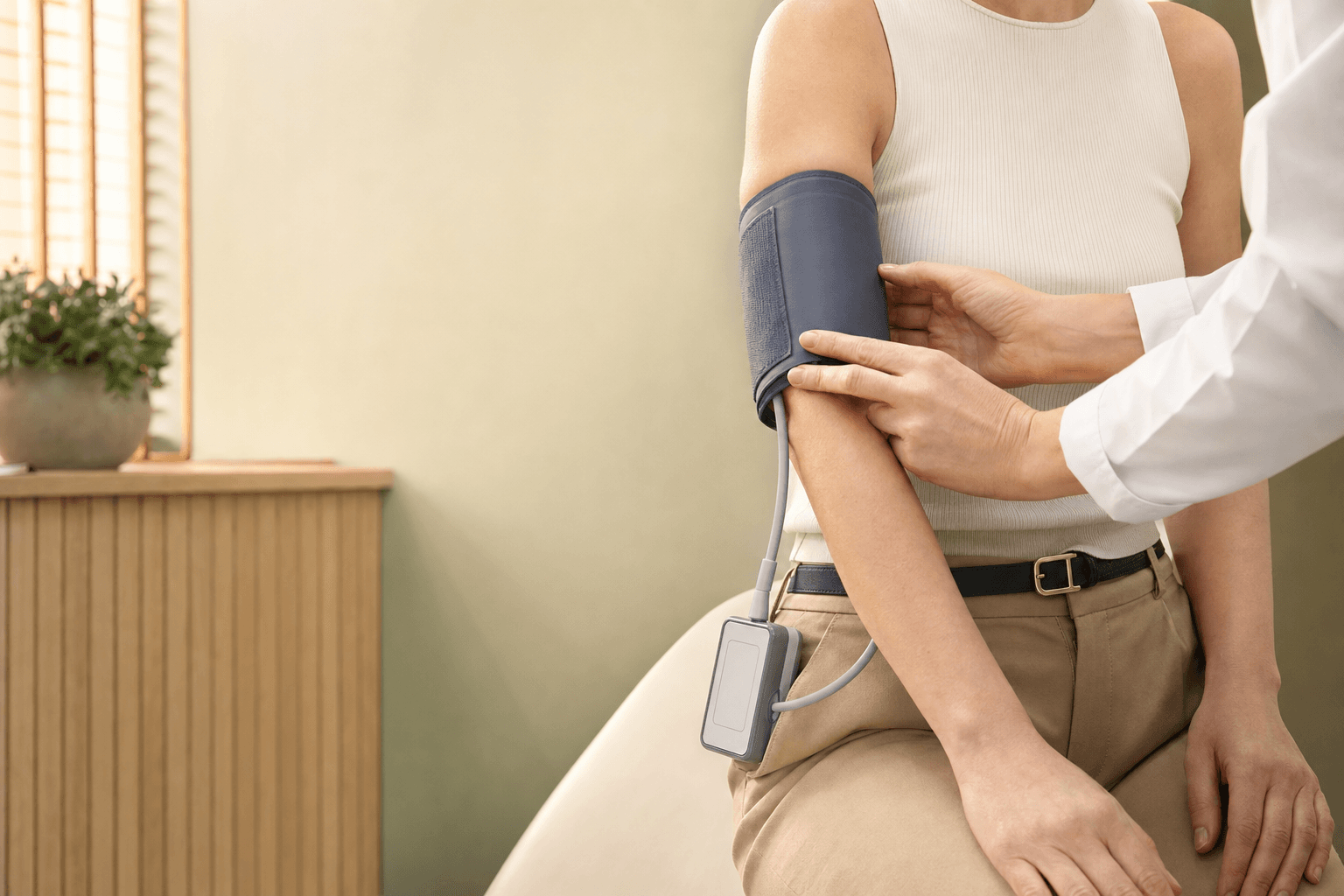 Φορητό Holter πίεσης με περιχειρίδα και καταγραφέα